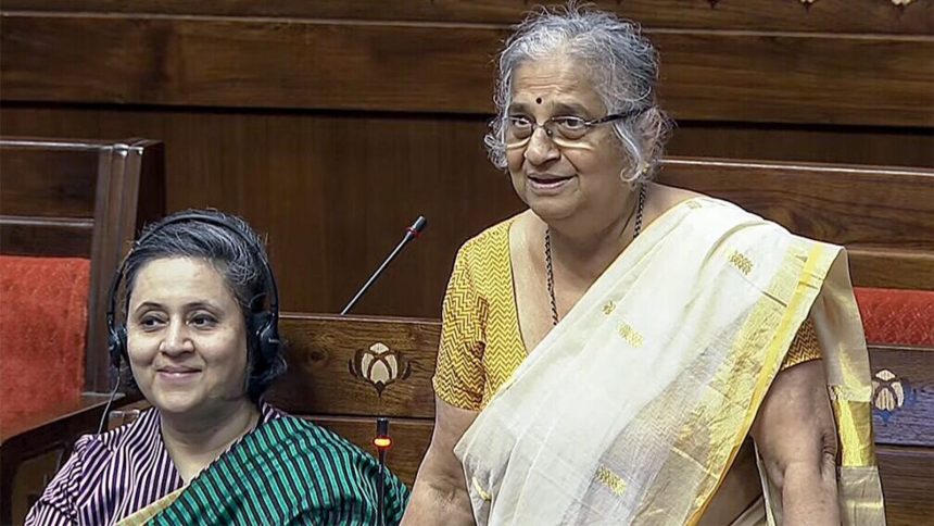 Sudha Murty’s 1st speech in Parliament: Rajya Sabha MP calls for govt-backed cervical cancer vaccine program | Watch